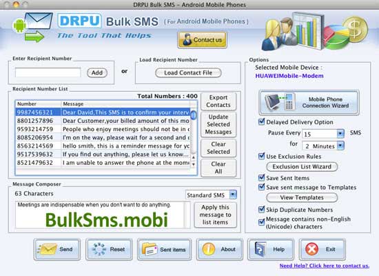 Android bulk sms sending software, transfer unlimited text sms, Mac sms transferring program, sms sending gateway program, group text messaging program, Android sms transferring tool, Mac bulk sms delivering software, message sending utility