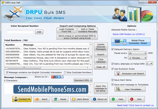 Text messaging gsm software, sends text sms from gsm phone, broadcasts business related news, forward job updates, gsm mobile phone sms sending utility, text sms messaging tool, GSM bulk sms sending program, composes sms from PC via gsm phone