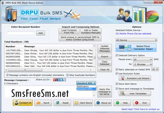 Download bulk text messaging tool, send unlimited text sms, forward thousand messages, deliver multiple messages, forward standard text messages, deliver notification messages, send international messages, forward national text sms