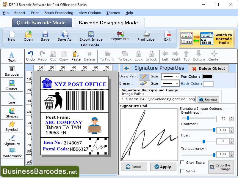 Business Barcode Software for Post Office, Barcode Maker Software for Post Office, Barcode Software for Post Office and Banks, Post Office and Bank Barcode Label Maker Software, Create Post Office Barcode Program, Window Barcode Tool for Post Office
