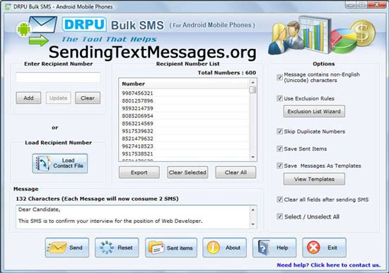 SMS, deliver, tool, sends, free, bulk, multiple, unlimited, text, messages, business, notifications, advertisements, news, job, alerts, seasonal, greetings, personal, information, global, android, mobile, network, user, subscribers