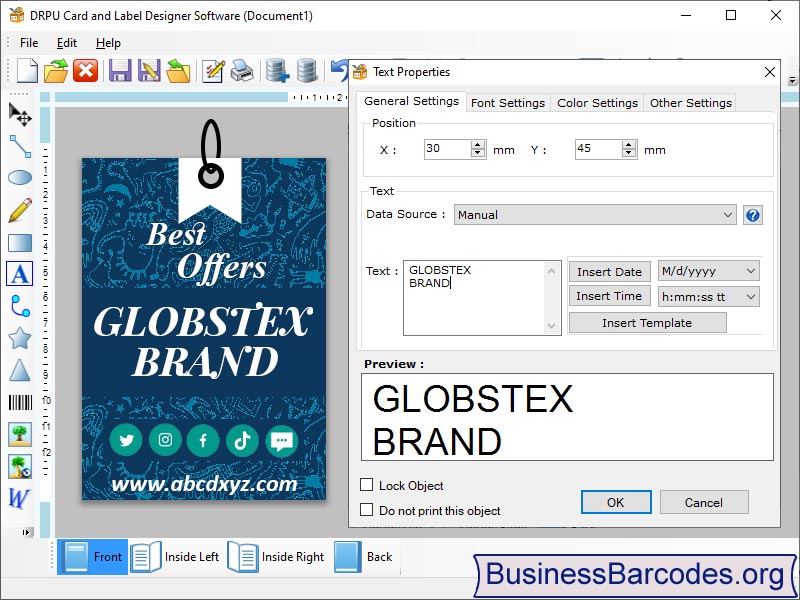Label, designing, application, create, ID, badges, identification, tags, customer, employee, staff, identity, card, making, software, generate, business, address, visiting, products, coupons, stickers, fonts, color, shapes, rectangle, star