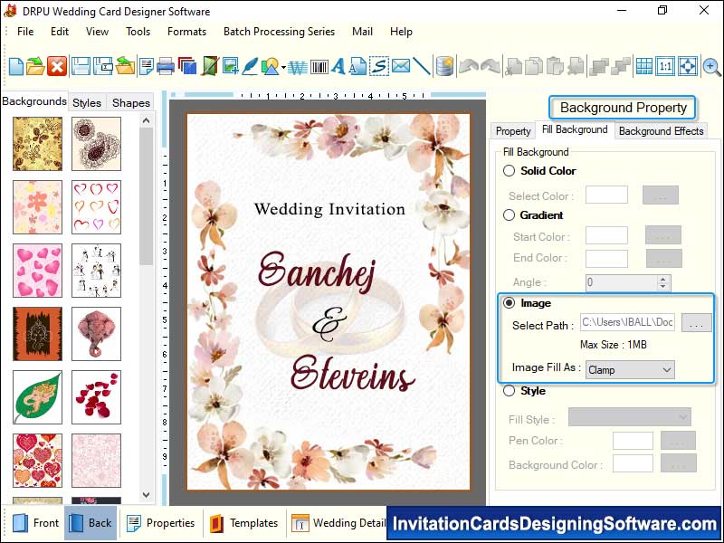 Program, prints, generates, ellipse, rectangle, wedding, cards, creator, software, makes, marriage, invitations, generator, application, download, Windows, install, computer, system, creates, WordArt, style, barcode, text, clipart, picture, template
