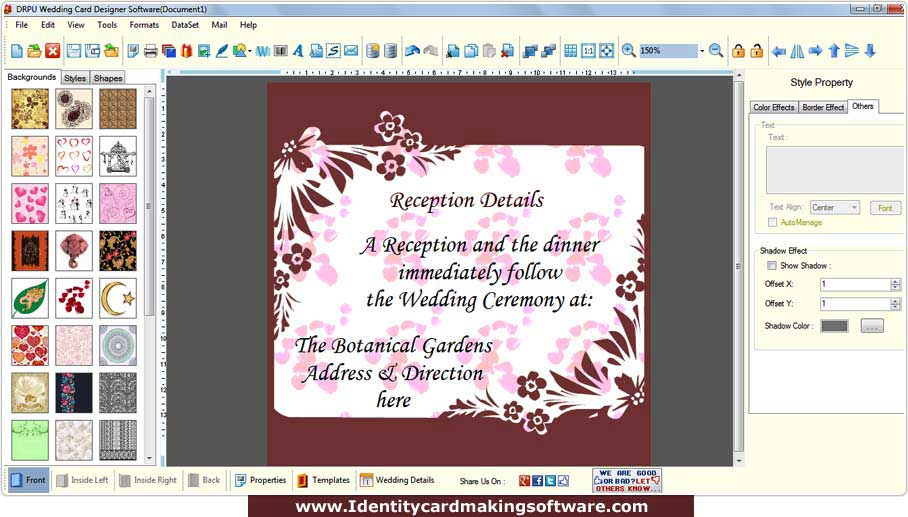 Wedding cards maker utility, print bulk wedding cards, wedding card generator, produce impressive wedding cards, make impressive wedding cards, create colorful marriage card, generate beautiful wedding cards