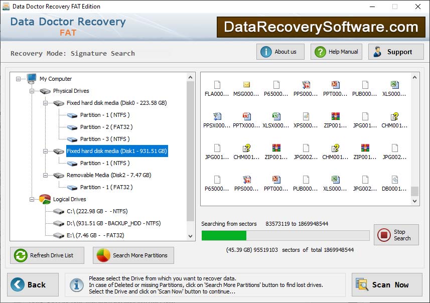 Restore, revive, regain, fetch, recover, maintain, data, folder, files, FAT, system, computer, laptop, disk, destroy, damage, crash, lost, missing, delete, software, utility ,application, tools, scanning, corrupt, repair, media, device, drive