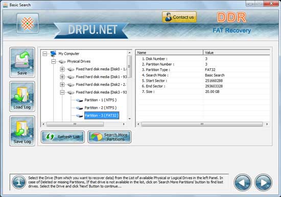 Unerase, Fat, Data, recovery, software, restore, inaccessible, file, folder, corrupted, hard, drive, retrieve, erase, audio, video, item, FAT16, FAT32, VFAT, partitioned, disk, rescue, deleted, lost, documents, damaged, MFT, DBR, boot, directory