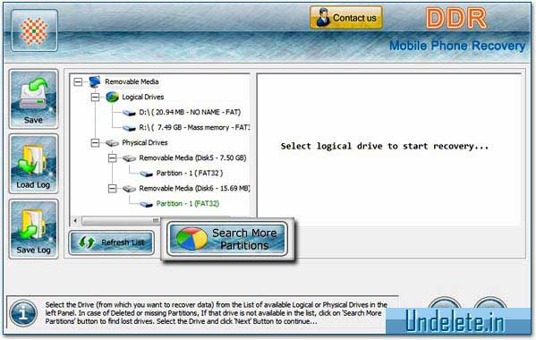 Mobile phone undelete software, data revival tool, data recovery application, program restores damage documents, file restoration application, software repairs deleted photos, audio-video file revival utility
