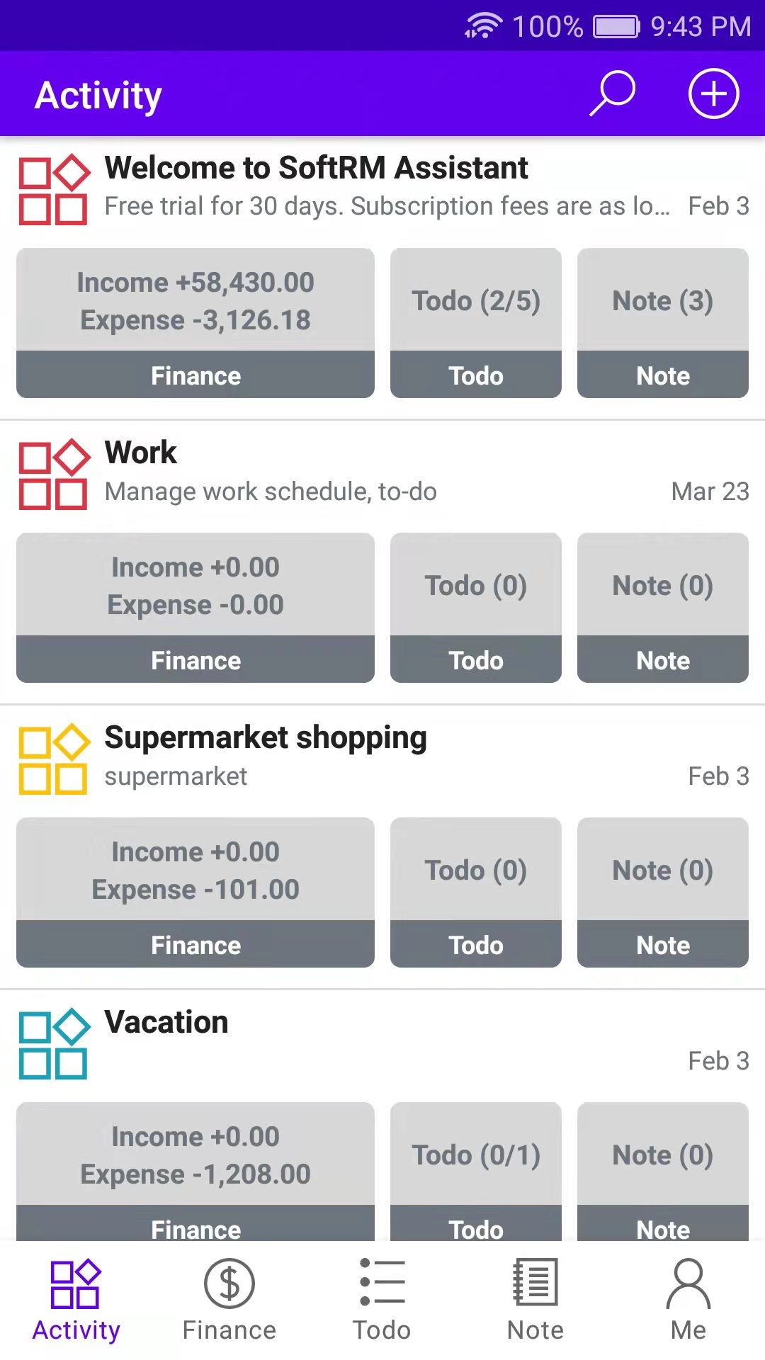 finance, to-do, note, income, expense, statistics, android