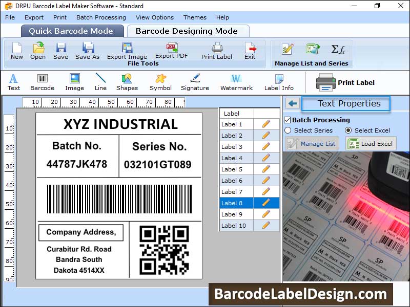 Barcode, label, maker, program, software, create, coupons, ribbons, stickers, tag, 2D, linear, font, standards, design, object, text, picture, triangle, ellipse, arc, rectangle, generator, application, tool, print, images, color, settings