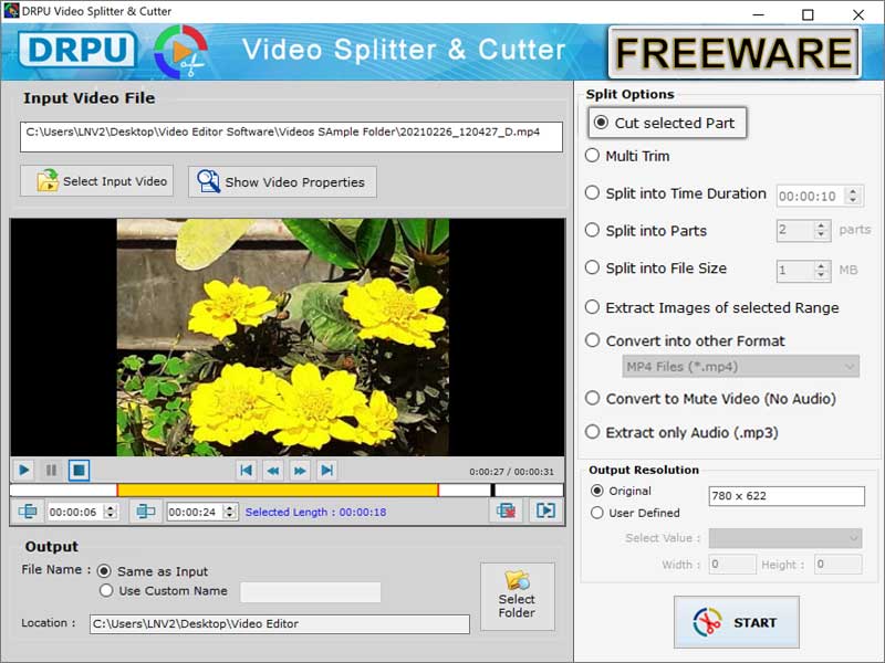 Instant Video Splitter Software, Video File Trimming Application, Free Video File Cutter Software, Freeware Video Trimmer Software, Free Splitting video software, Windows Video Trimmer Software, Freeware Video Trimming Application