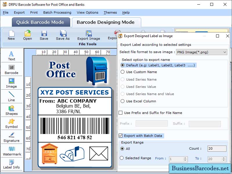 Post Office Barcode Application, Barcode Scanner for Post Office, Postal Barcode Label Maker, Bulk Barcode Generator, Barcode Maker Software, Barcode Label Printing Tool, Scannable Barcode Stickers, Windows Program for Barcodes, Barcode designing App