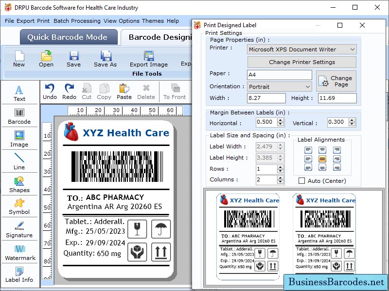 Healthcare Barcode Application, Barcode Labels Generator, Windows Label Generator Tool, Healthcare Management Software, Pharmacy Barcodes Maker Application, Medical Barcode Scanner Tool, Healthcare Barcode Label Printer, Multiple Barcode Printing App