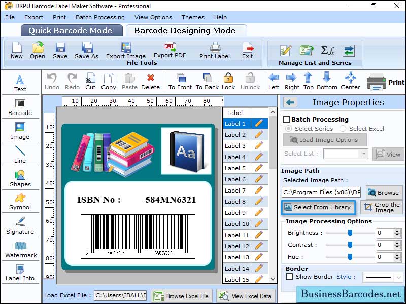 ISBN-13 Barcode Maker Software, Barcode Label Maker for Publisher, Publisher Barcode Designing Tool, Windows Barcode Creator App, Multiple Barcode Printing App, Bulk Barcode Generator Program, Library Barcode Maker App, Business Barcodes Application