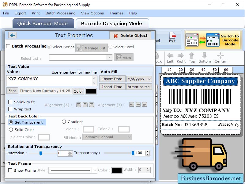 Shipping Barcode Application, Business Barcode Software for Packaging, Multiple Barcode Label Designing Tool, Program for Barcode Label Printing, Delivery Barcodes Generator Tool, Windows App for Label Designing, Standard Business Barcode Maker App