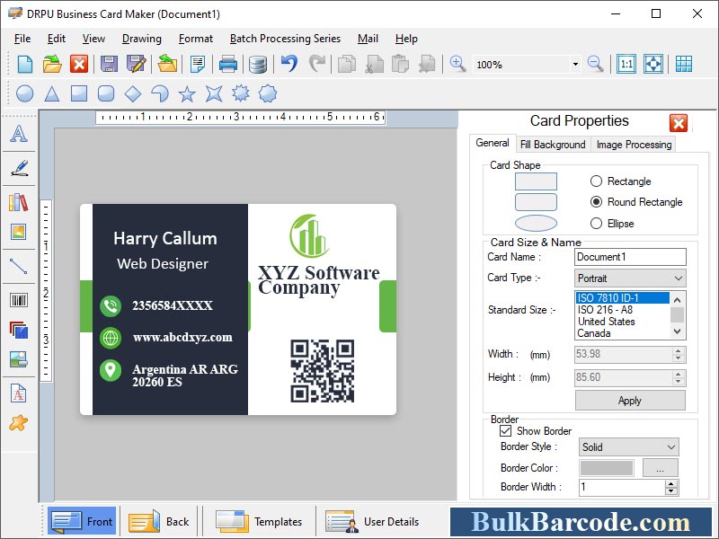 Visiting, card, software, create, print, colorful, utility, generate, customized, image, designing, objects, text, line, ellipse, picture, rectangle, size, shape, program, develop, build, construct, produce, application, make, printable