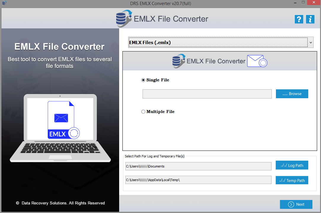 emlx converter, emlx file converter, drs emlx converter, emlx conversion tool, free emlx converter, emlx to pst converter