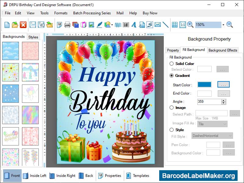 Birthday, card, designer, software, creates, wish, invitation, images, pictures, photos, text, color, font, shape, rectangle, oval, round, triangle, edit, personal, messages, b’day, program, print, craft, printer, application