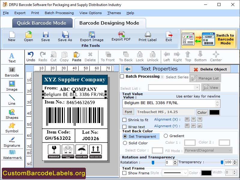 Distribution barcode creating software, design customized business tags, bulk barcode image builder utility, create stylish barcode tags, manufacture printable barcode images, barcode label crafting program, construct colorful stickers