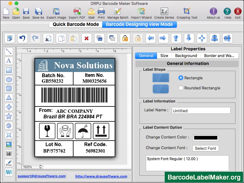 Free, barcode, maker, software, generate, various, tag, sticker, graphics, object, utility, permit, user, create, different, industry, standard, image, label, Mac, apple, application, print, bulk, ribbon, ticket, color, size, design, style, dimension