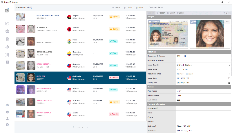 fake id checker, passport scanner, driver license scanner, id scanner, id scanner software, mrz scanner, barcode scanner