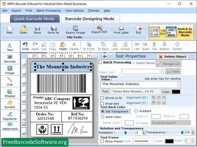 Industrial Barcode Designing Software, Production Barcode Generating Tool, Manufacturing Barcode Creating Software, Warehousing Barcode Designing Software, Industrial trade Barcode Label Maker Tool, Industrial Barcode Printing Tool