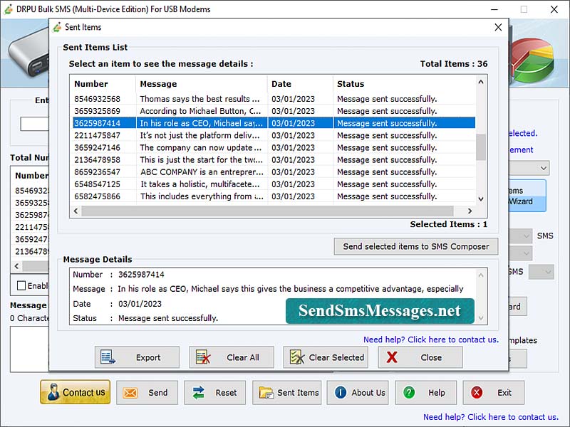 Free bulk SMS software for USB modem, SMS gateway utility, transfer bulk reminders, transmit multiple event alerts, mobile text sender tool for USB modem, deliver unlimited business campaigns, group notifications transmitter tool