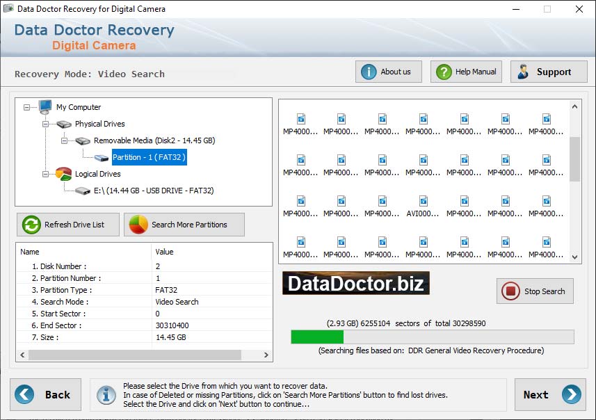 Digital camera data recovery software, download camcorder file retrieval utility recuperates lost photo gallery, regains audio-video clipping, recovers still images, purchase digicam data salvager utility, recoups missing digital images