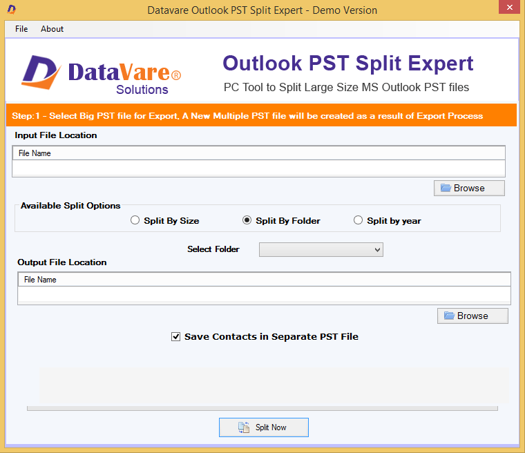 split pst files, how to split Outlook pst file into smaller pst file, free pst split, split outlook pst files, outlook pst split, pst splitter tool, pst split tool