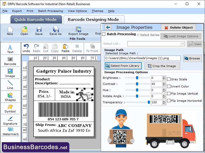 Barcode Designing tool For Windows, Shipping Label Printing Software, Label Maker Program for Packaging, Barcode Creator Application for Delivery, Distribution Industry Label Maker, Barcode Creating Tool for Warehouse, Postal label Designing Software