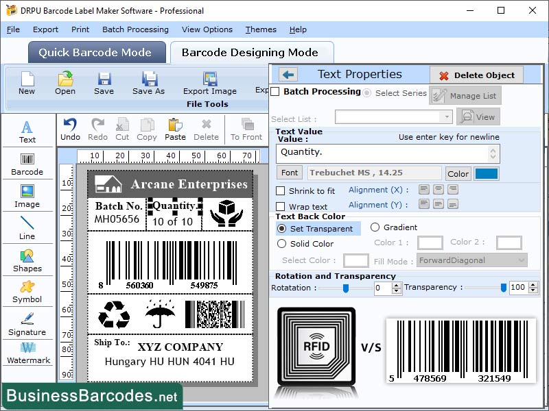 Radio Frequency Tags, Scan for Barcode,Logistics Barcode Label Software, Retail Barcode Label Software,Company Barcode Sticker Generator,Industrial Barcode Printing Software, Advanced Barcode Labelling Generator, Radio Frequency Identification