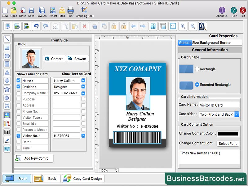 Mac Visitor ID Card Maker Software, Print Visitor ID Card Maker for Apple, Mac Visitor Gate Pass Designer Tool, ID Cards Maker App for Mac, Download Gate Pass Software, Mac ID Card Generator Tool, ID Card Designing software for Mac
