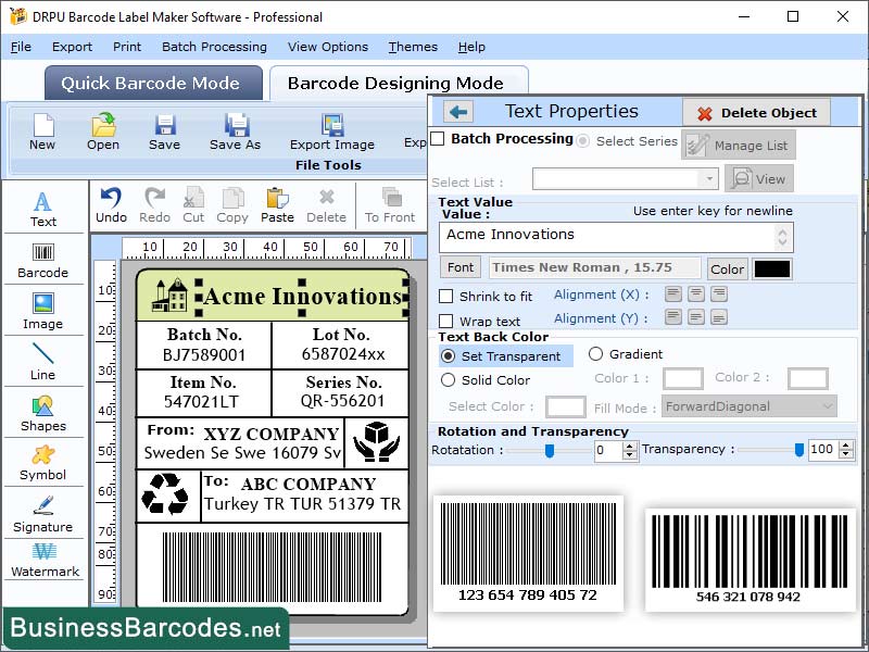 Linear Barcode, One Dimensional Barcode, Coda Bar Linear Barcode, Inventory and Tracking for 1D Barcode, Shipping for Code128 Barcode, Industry for Code39 Barcode, Modified Plessey 1D Barcode, Warehousing for Linear Barcode Tool  