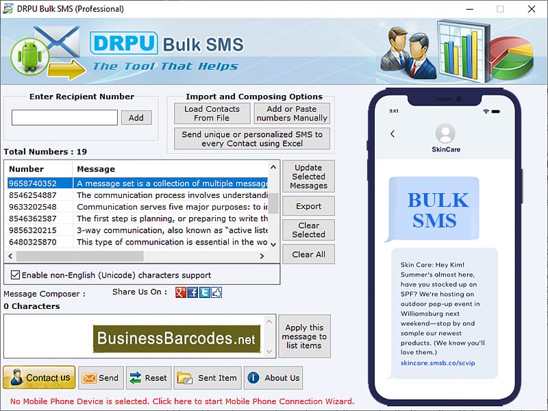 Text Message Receiving Program, Bulk SMS Message Sender, Content Creator Tool for SMS, Text Message Managing Application, Gateway Messaging Software, Smartphone Messaging Application, Tool for Bulk SMS Marketing, Gateway Text Messaging Software
