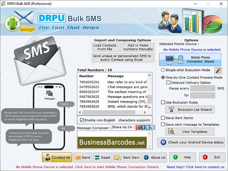 Bulk SMS Sender Software, Phone Contact Management Program, Bulk SMS Marketing Tool, Personalized Message Sending Program, SMS Message Scheduling Application, Message Content Creator Tool, Reliable Messaging Software