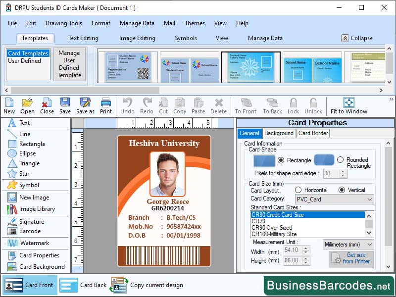 Student ID Badges, Student ID Card Printer, Student ID Badges Maker Tools, ID Badges Maker Tools, Printing Template ID Badges, Barcode for ID Badges Tool, Print and Design for ID Badges, Creating ID Badges Software, Student ID Badges Software