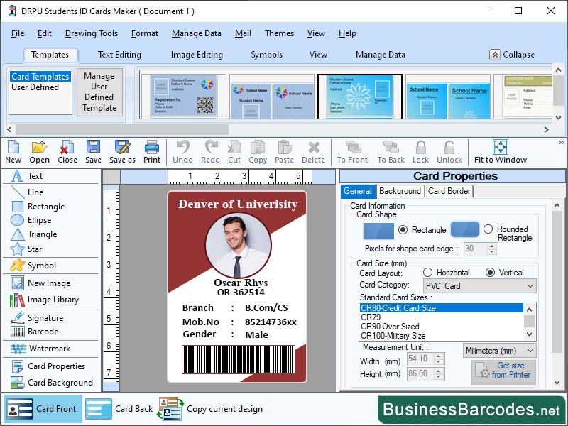 Student ID Badge Maker Tool, Generate ID Badge Tool, ID Badge Maker Software, Customized Badge Element, Designing ID Badge Maker Tool, Printing ID Badge Software, File Format for ID Badge Maker, Database Compatibility ID Badge, ID Badge Software