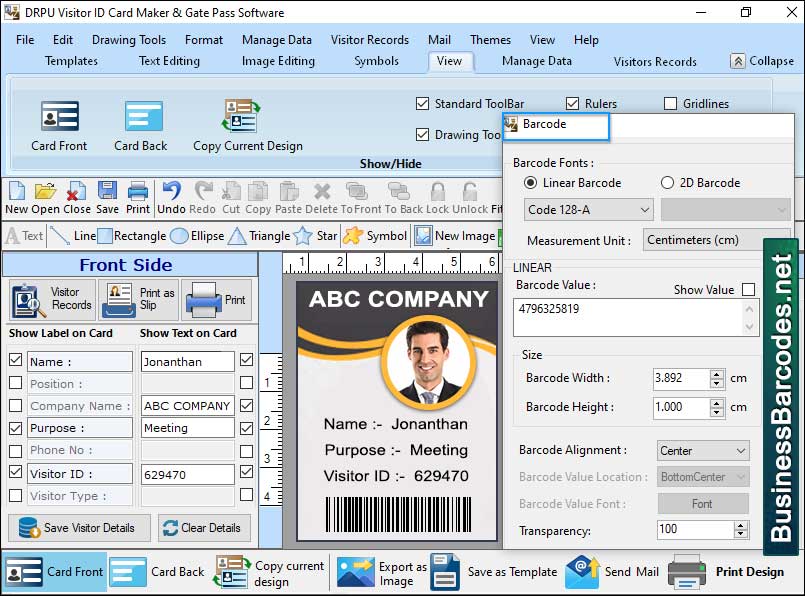 Visitor ID Card Maker program, Gate Pass Id Card Maker Application, Visitor Pass Software for Window, Badge Maker Application for PC, Custom Id Card Generated Software, Install Visitor Id Card Application, Visitor Id Badge Software for Business