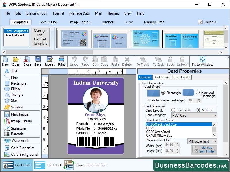 ID Card Designing Software, Student ID Card Creator Tool, Collage Student ID Card Printable Tool, Reliable Id Card Designing Application, Windows Supported ID Card Maker, Download Student Id Card Software, Professional Student Id Card Designer