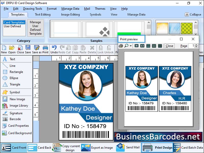 Photo ID Badge with Logo, ID Badge Design Layout, Badge Maker Software, Personalized Format ID Card Application, Custom Event ID Badges Apps, Logo Design ID Cards Software, Photo Employee ID Badge Creator Tool, Company ID Card Design Application