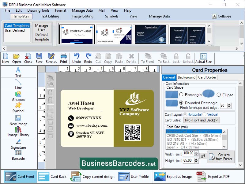 Card Designing Utility for Business, Business Card Software, Design Card Utility Program, Professional Application for Card, Multiple Design Card Maker, Business Card Design Approach, Tool for Card Designing, Business Card Designs Exporting Tool