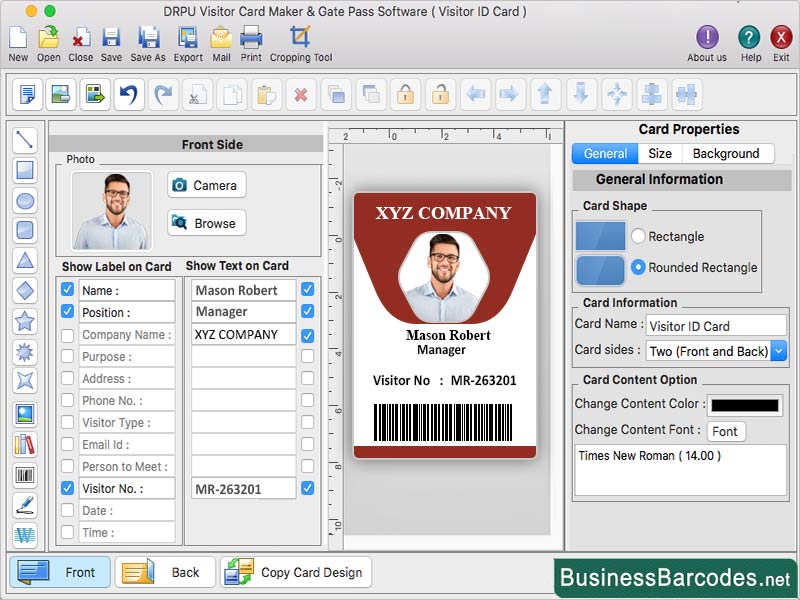 Custom Visitors ID Card Maker for Mac, Visitor Data Management for Mac, Customizable Mac Visitors ID Card App, Mac Badge Printing Application, Designing Visitors ID Card for Mac, Online Mac Gate Pass ID Card Software, Free Visitor ID Card Maker Tool