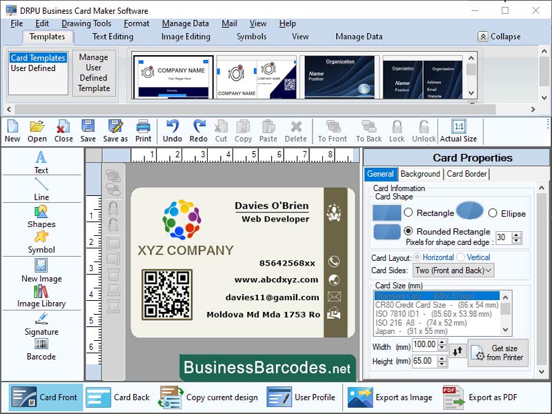 Designing Business Card Application, Compatibility Company Logo Maker, Free Organization Card Software, Make Professional Business Cards Tool, Organization Card Generator Software, Create Business Cards Templets, Customized Business Cards Software