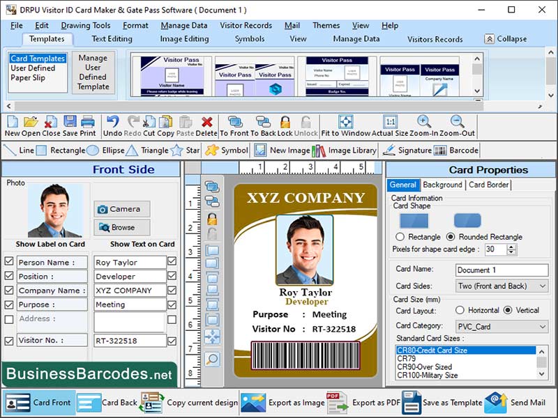 Entry Card Software, Visitor ID Pass Maker, Gate Pass Tool, Visitor Management Application, Visitor Card Generator, Customized Gate Pass Software, Pass ID Maker Tool, Printed Visitor ID Card, Gate Pass ID Designing Apps, Security Gate Pass Tool