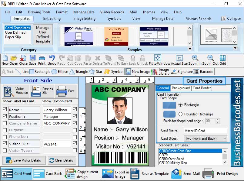 Visitor ID Card Maker Software, Windows Visitor Management Software, Industrial Visitor Managing Program, Visitor Managing Tool for Organization, Mass Visitor Card Generator App, Professional Visitor Card Creator Tool, Visitors Management Software