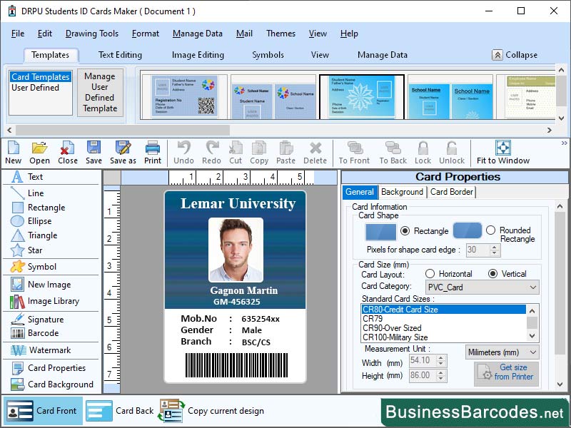 Student ID Card Format, Customize Student ID Cards, Digital Student ID Badges, Student ID Card Design and Print, Multiple ID Card Creation Software,Student ID Card Generate Software, Design Identity Card for Students,Student ID Card Print Platform