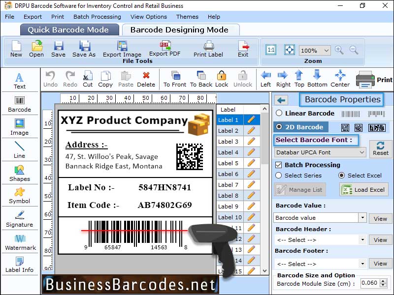 Scanning Databar UPCA Barcode, Databar UPCA Barcode Tools, Industry Databar UPCA Barcode, Asset Tracking Databar UPCA Barcode, Transportation Industry Barcode, Printing Label Barcode Tool, Regular Barcode Scanner Software, Designed Barcode Tool