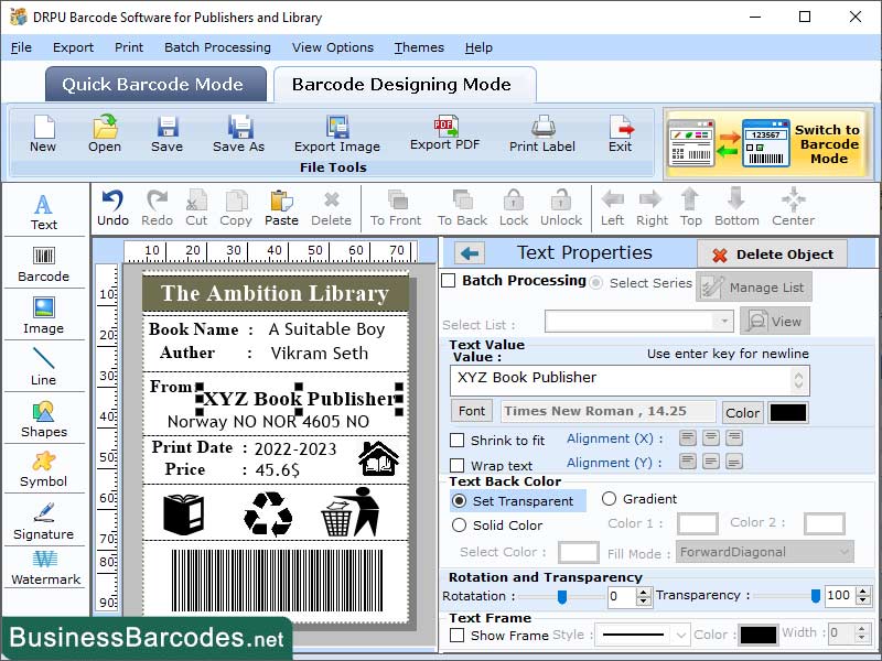 Publishers Business Barcode Labelling, Library Barcode Labels Maker, Book Publishing Barcode Software, Publishing House Barcode Labelling, Download Publisher Barcode Maker, Data Set Library Barcode Maker, Library Labelling Management Software