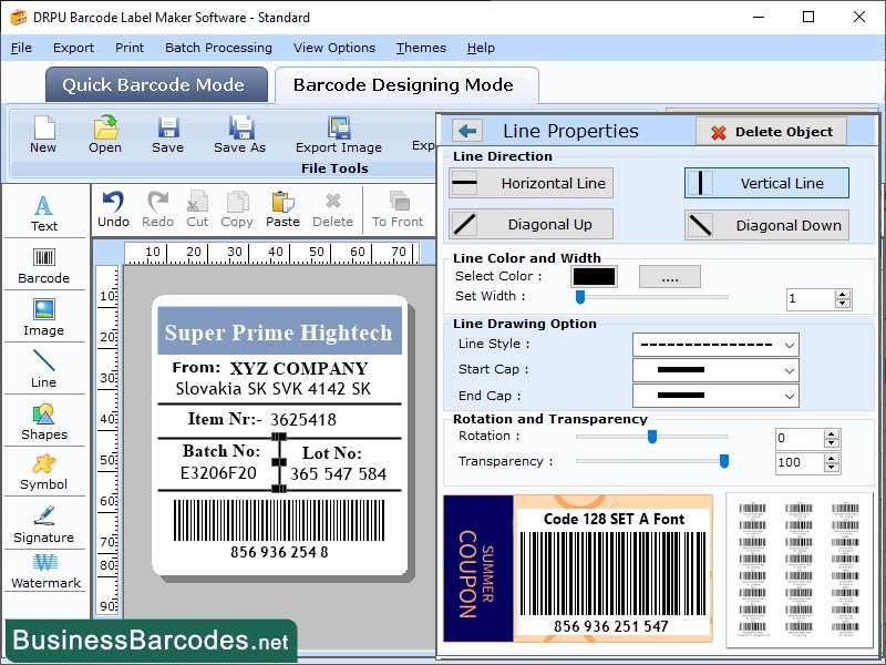 Databar Code 128 Set A Barcode Tool, Linear Barcode for Transport Industry, One Dimensional Barcode Scanner App, Window Barcode Generator Software, Online Databar Code 128 Barcode, Print Code 128 Barcode Software, Barcode and Label Making Software