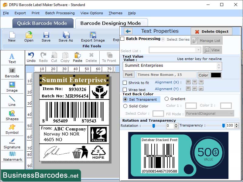Retail Industry Data Bar Labels, Healthcare Data Bar Stacked Barcodes, Manufacturing Stacked Omni Barcodes, Food Industry Stacked Omni Barcodes, Governmental Stacked Omni Labels, Logistics Omni Barcodes Maker, GS1 Data Bar Stacked Barcode Maker