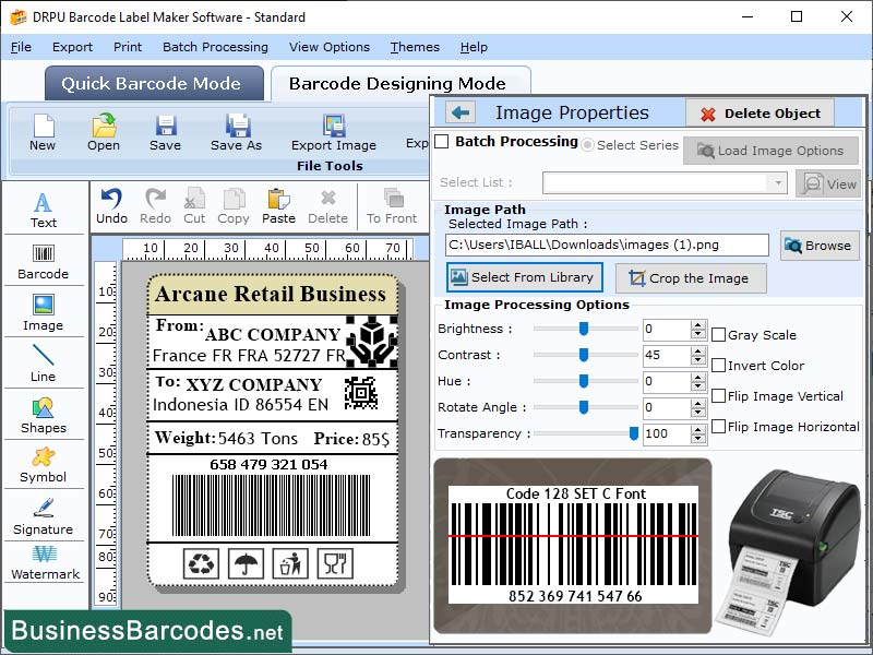 Professional Barcode Maker Software, Databar Code 128 Creator Program, Versatile Databar Code 128 Set C, Printing Databar Code 128, Download and Install Barcode Software, 2D Databar Code 128, User of Databar Code 128, Information of Databar Code 128